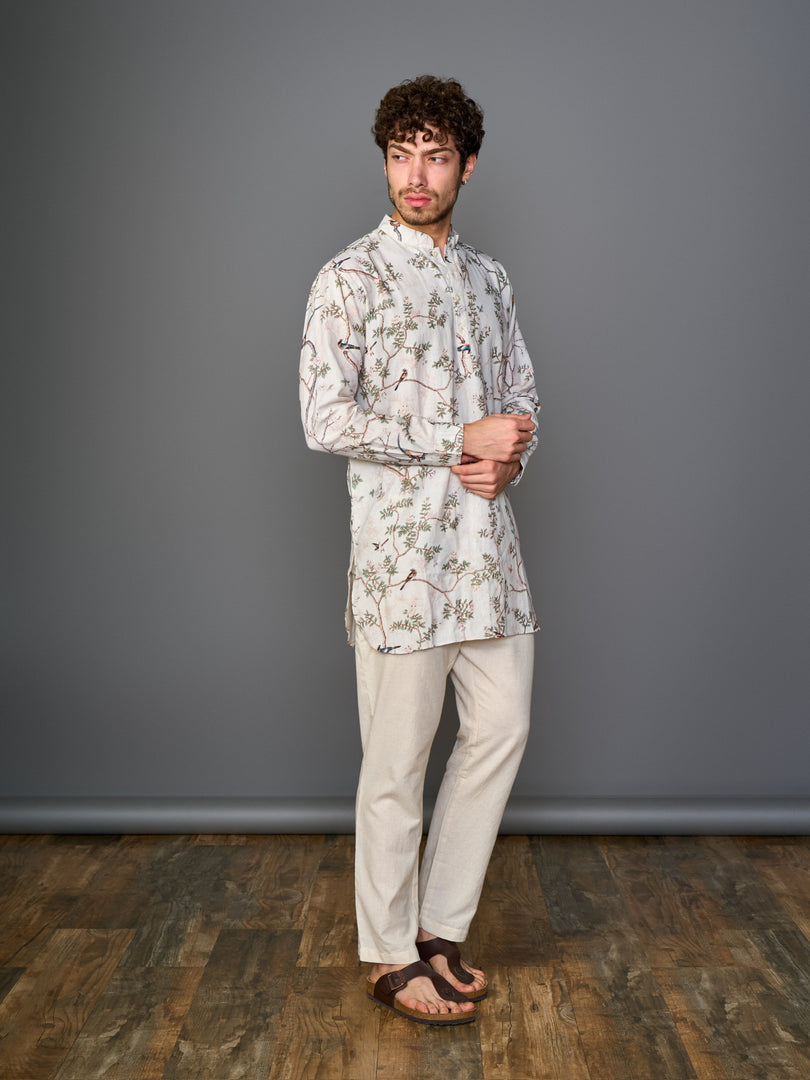 Desert Pearl Linen Flex Kurta