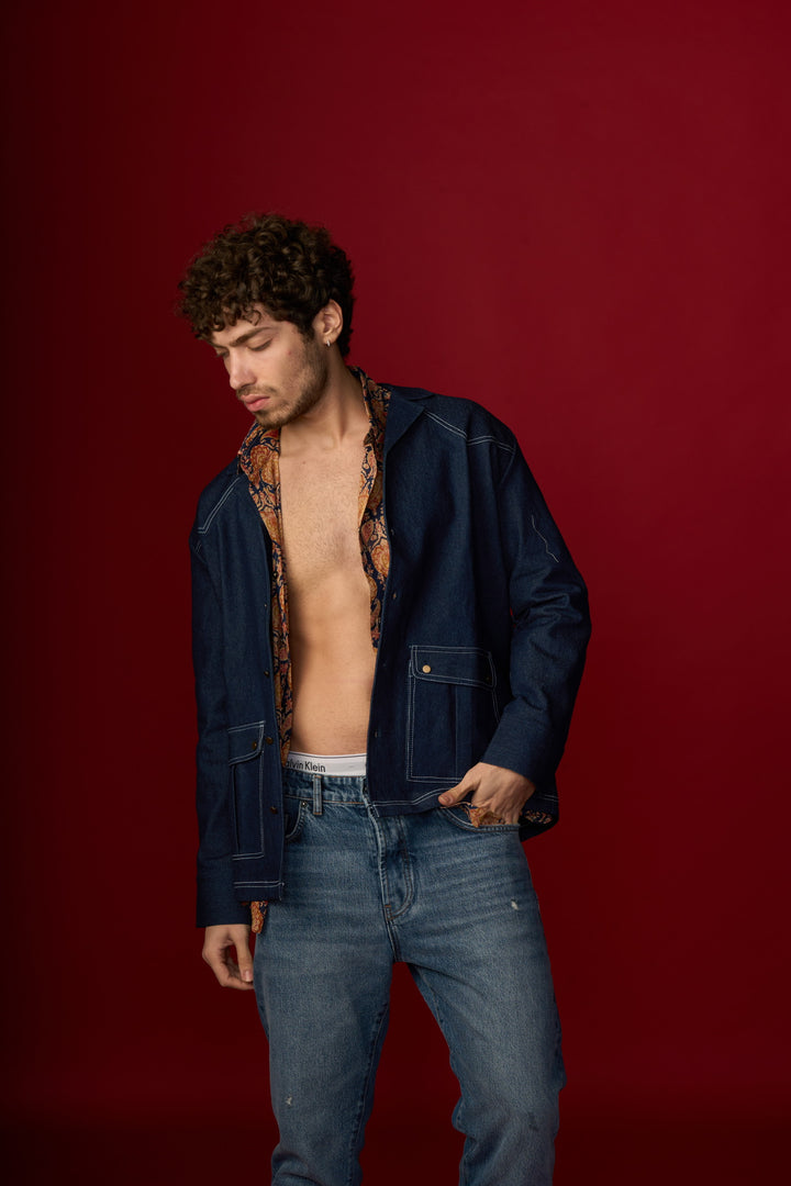 Blue Full-Sleeve Denim Shirt