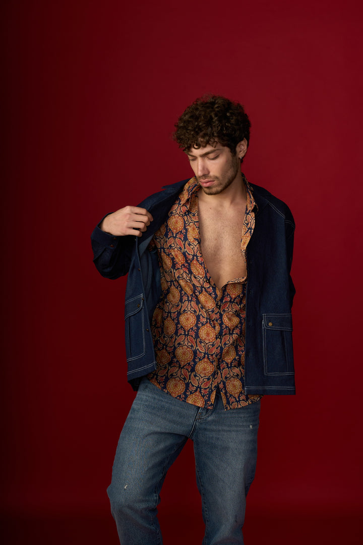 Blue Full-Sleeve Denim Shirt