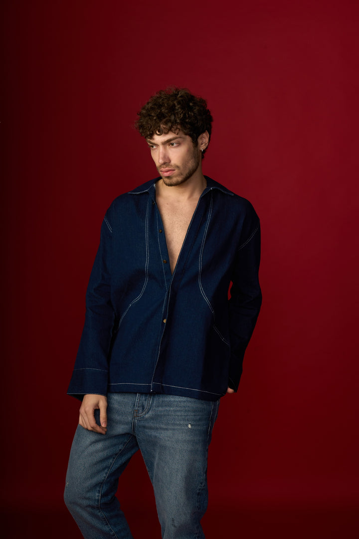 Blue Denim Shacket