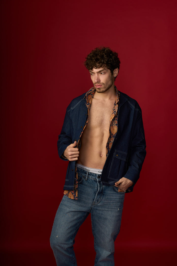 Blue Full-Sleeve Denim Shirt