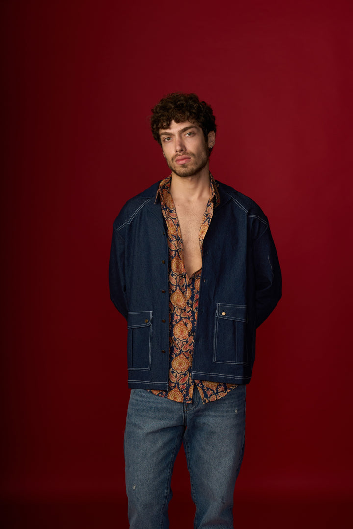 Blue Full-Sleeve Denim Shirt